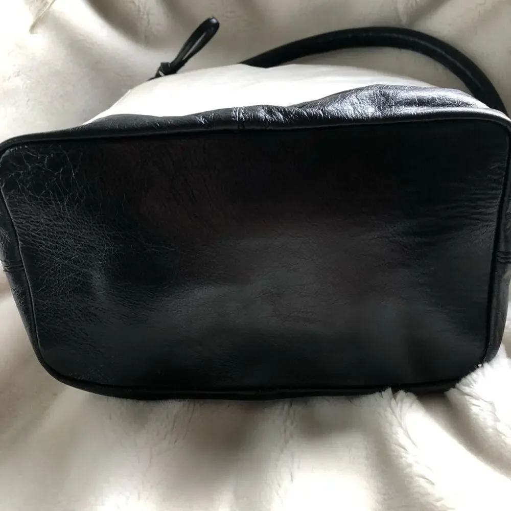 NWT Latico Leather black white color block Dee Dee shoulder bag